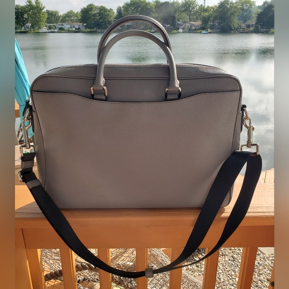 COACH BECKETT SLIM BRIEF LAPTOP CROSSGRAIN BAG - Picture 12 of 13